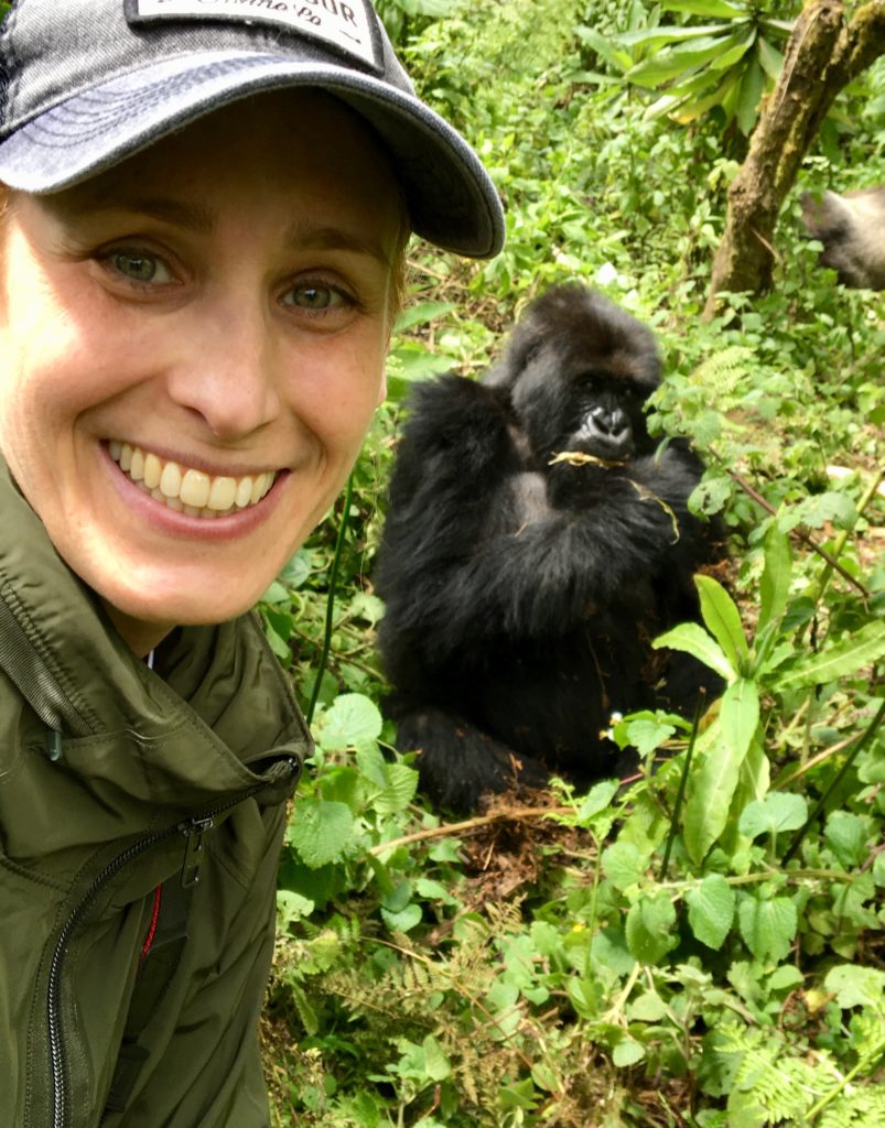 merry trying new things trekking with gorillas in Rwanda