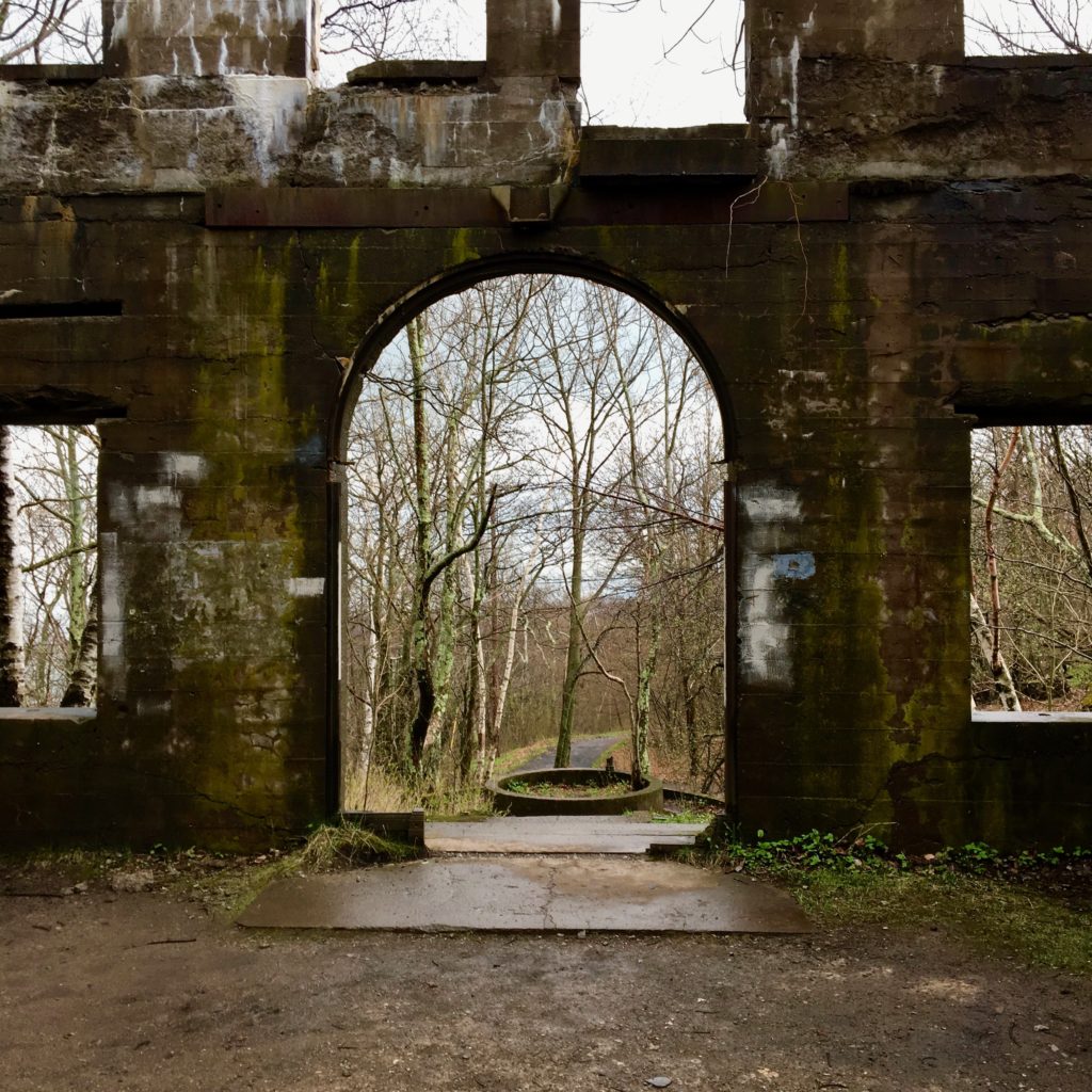 The doorway of the ruins at Overlook Mountain in the Catskill Mountains