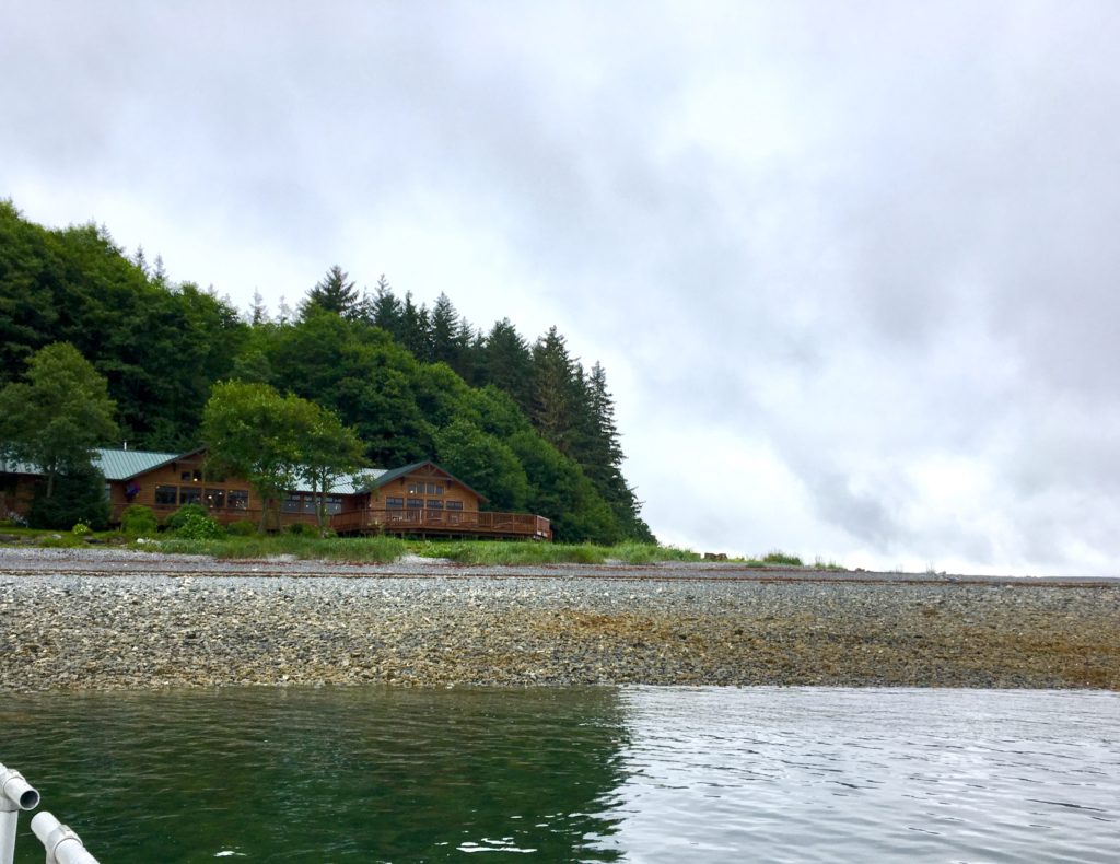 A lodge where we had a salmon bake after spotting humpback whales