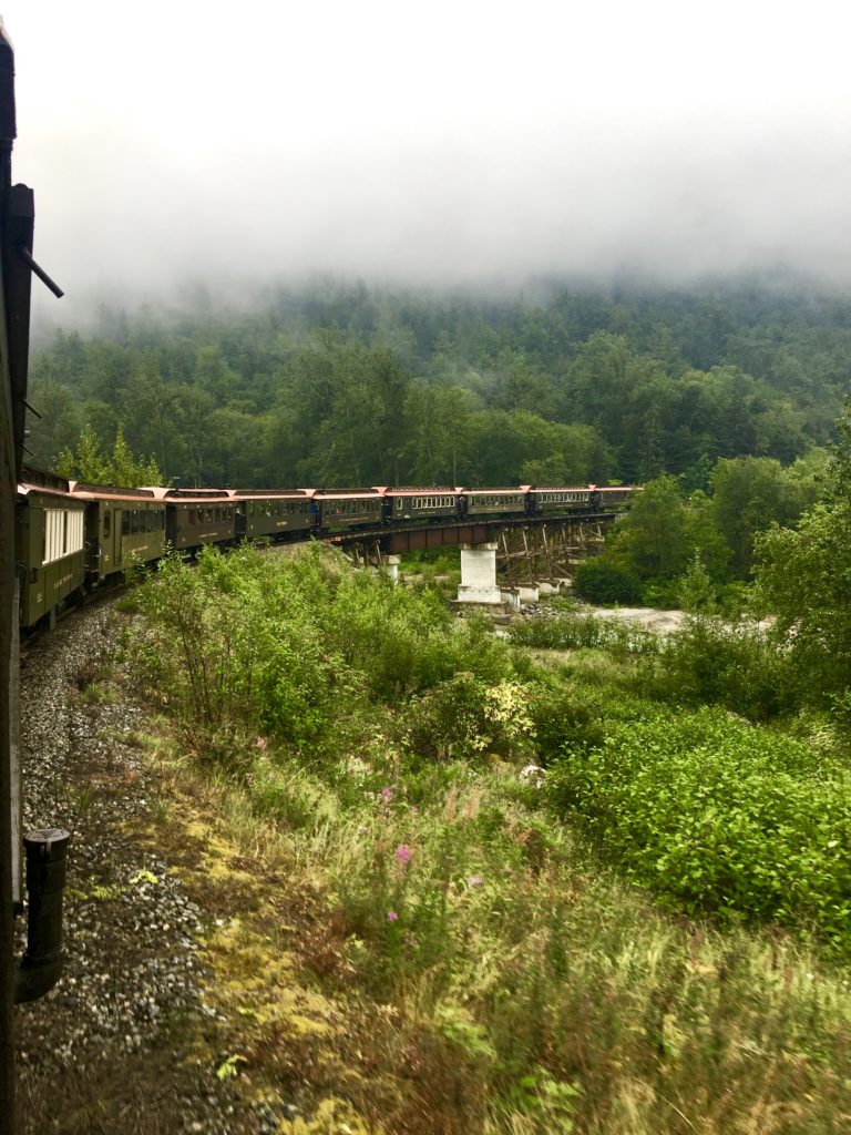 The scenic railway of the world that links Skagway Alaska with Yukon, Canada
