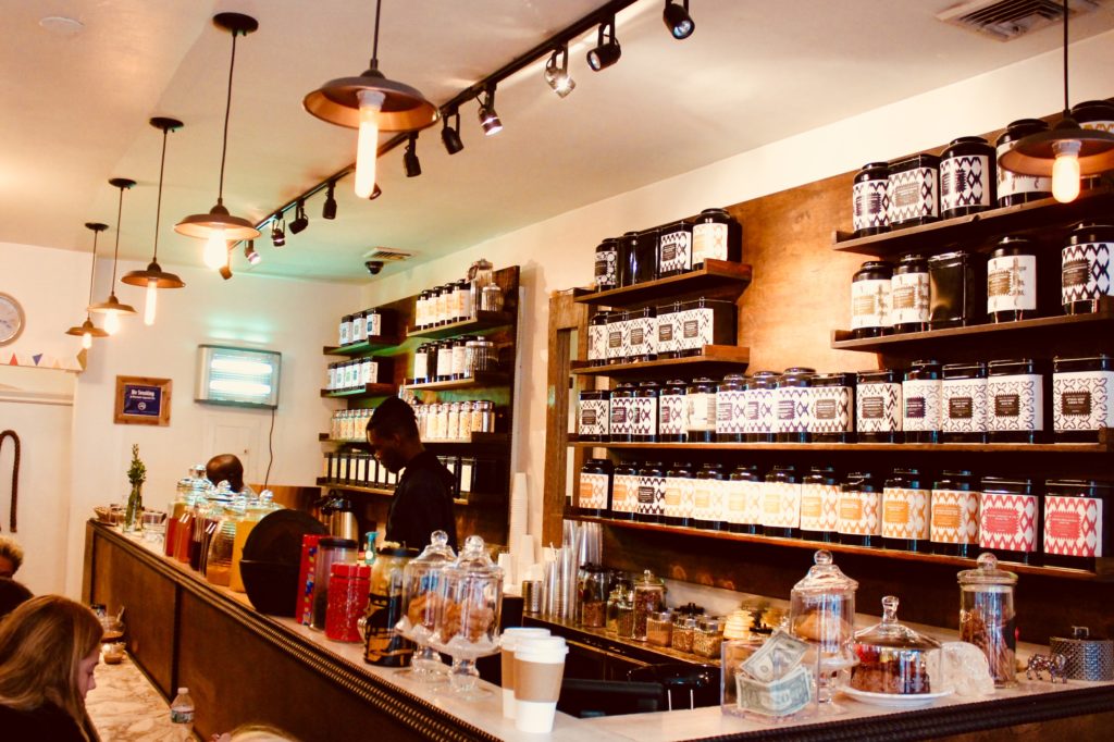 The cozy atmosphere of Serengeti Teas & Spices in Harlem