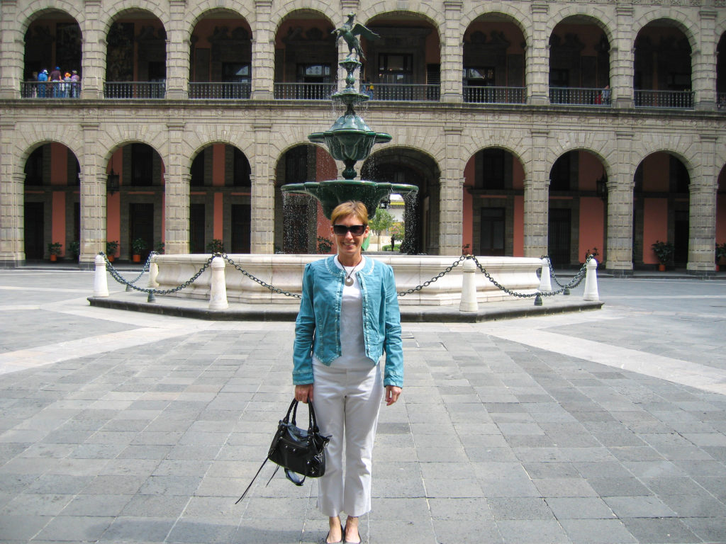 Merry Lerner sightseeing in Mexico City