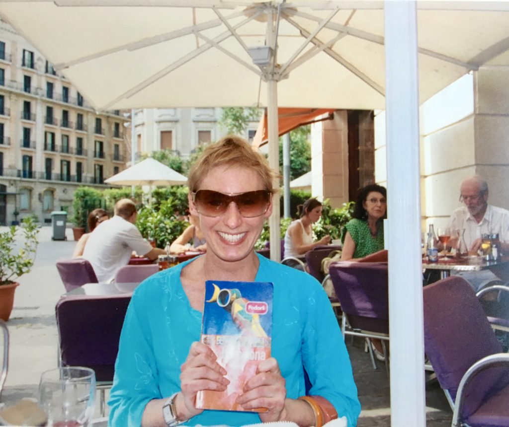 Merry Lerner enjoying lunch in Spain