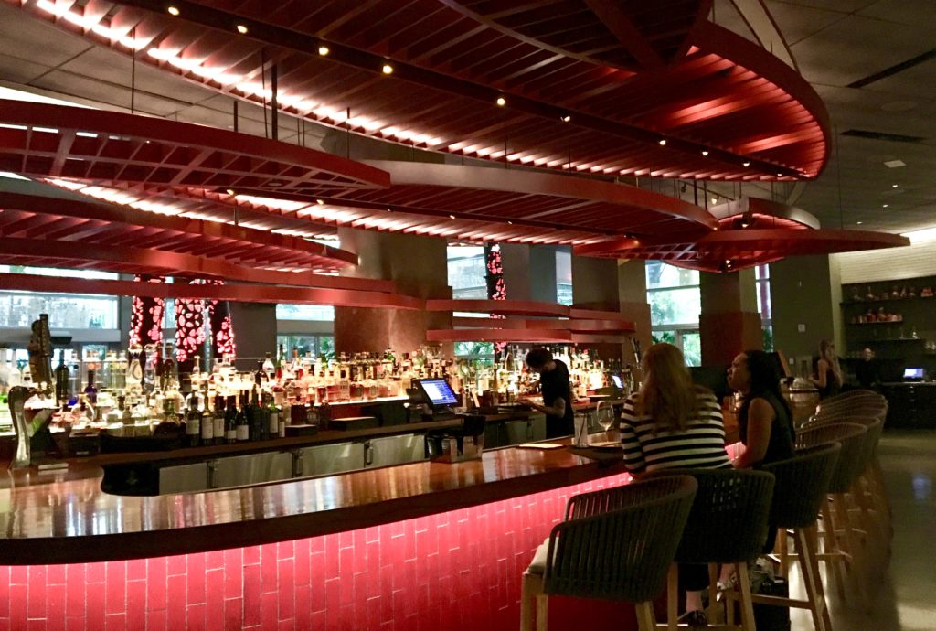 The bar area of Komodo, an Asian-fusion restaurant in downtown Miami