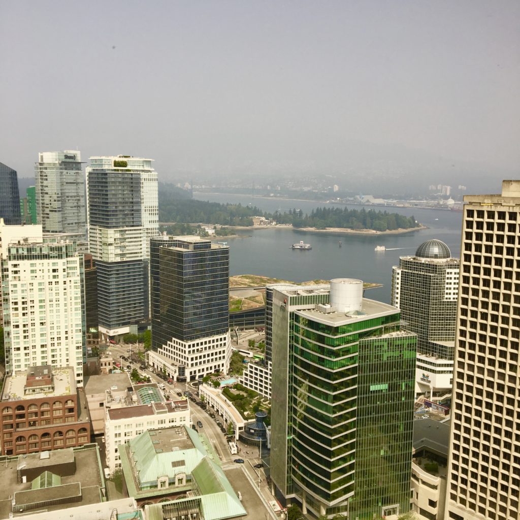 A view from Vancouver Lookout at Harbor Center