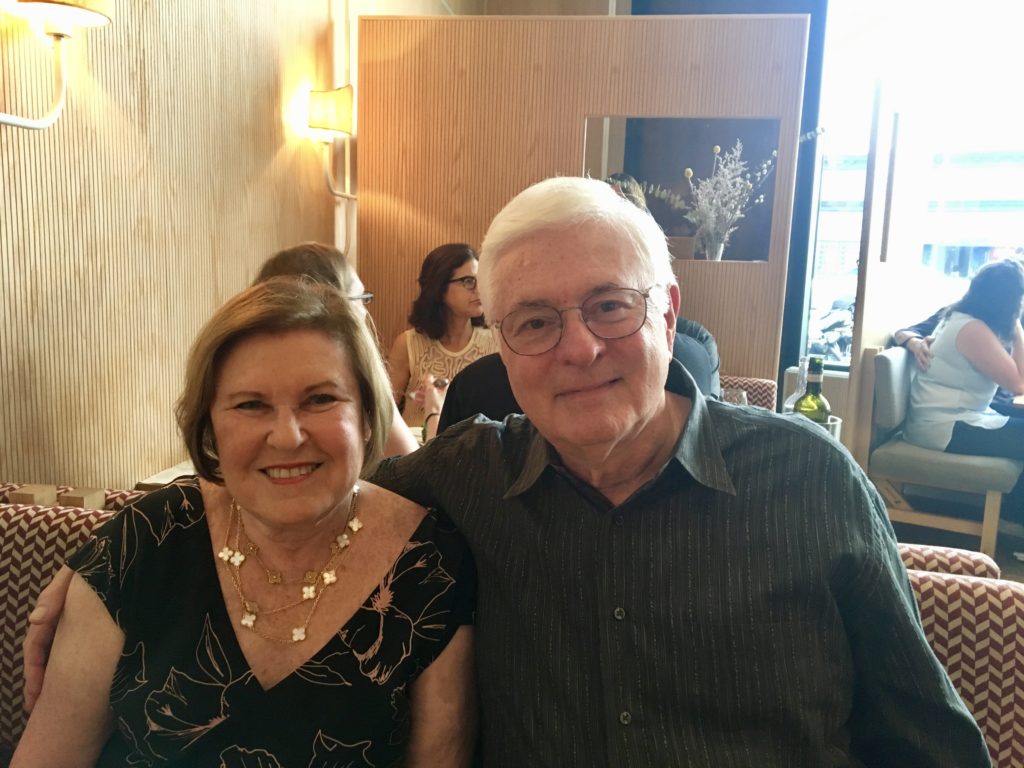 Merry Lerner's parents enjoying dinner at Savio Volpe