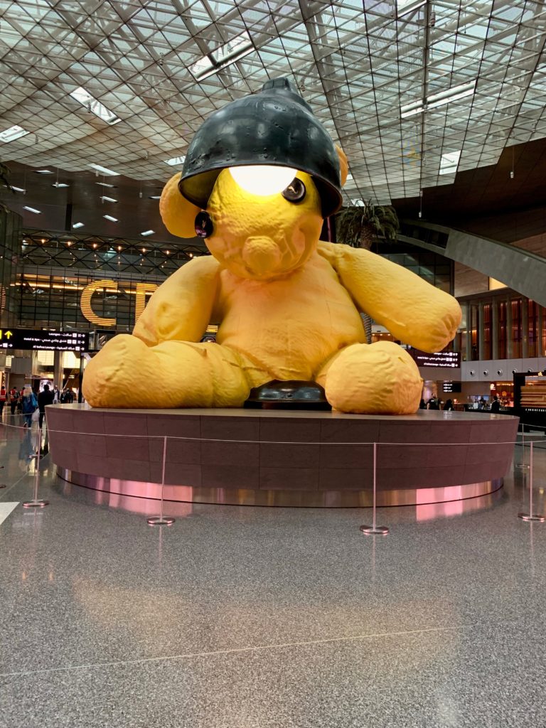 Doha-airport-large-teddy-bear-sculpture