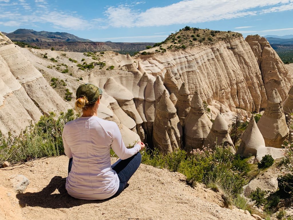 Things-to-do-in-Santa-Fe-vista-tent-rocks-monument-merry-zen-moment