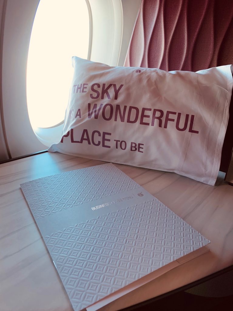 easy-travel-tips-for-a-comfortable-flight-pillow-business-class