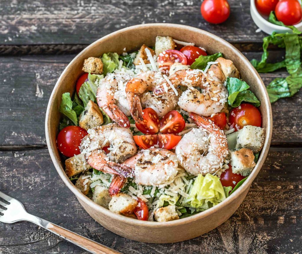 plant-based-food-a-healthy-salad-with-grilled-shrimp-shaved-parmesan